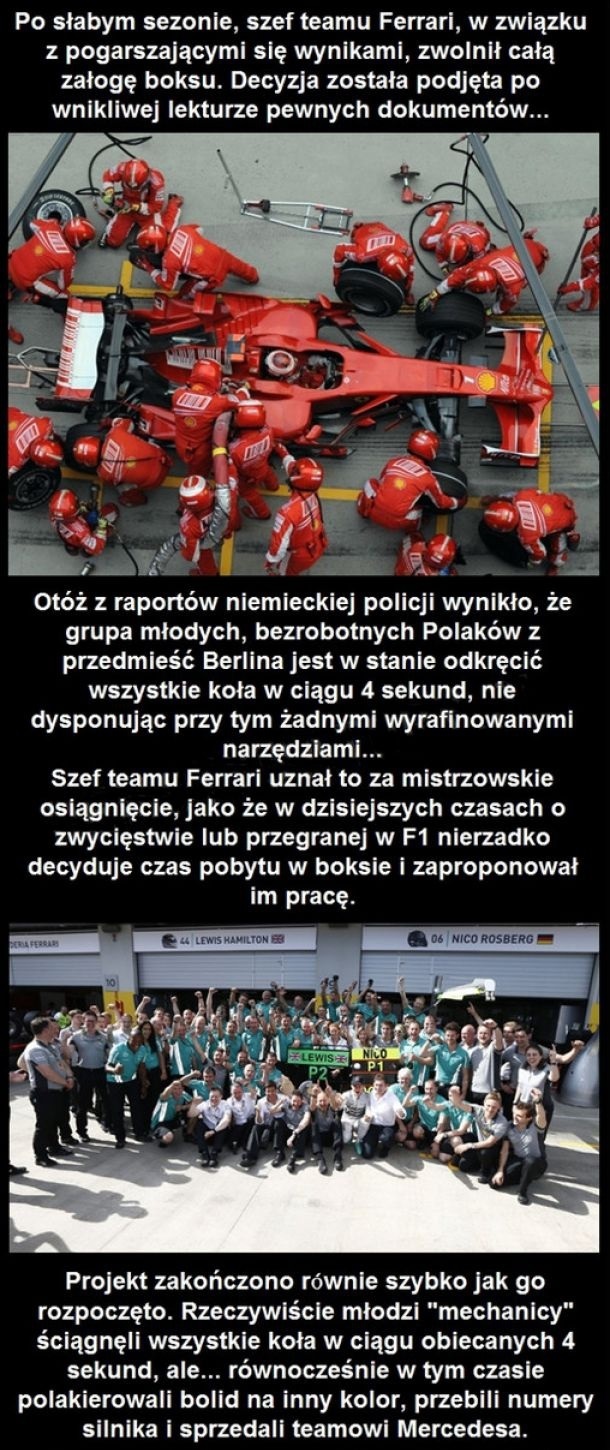 Co by się stało, gdyby zespół F1 Ferrari zatrudnił Polaków Obrazki   