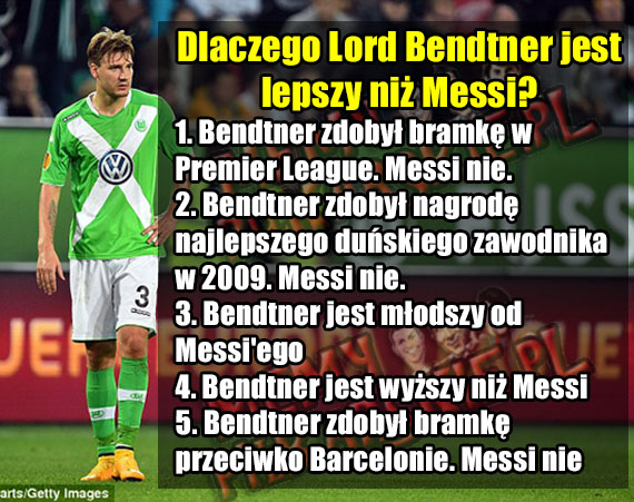 Dlaczego Lord Bendtner jest lepszy niż Messi? Obrazki   