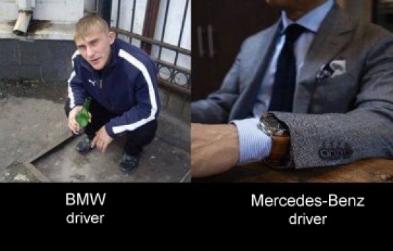 Kierowca BMW vs kierowca Mercedesa Obrazki   