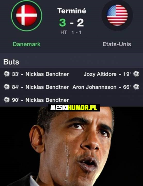 Reakcja Obamy na hat-trick Bendtnera Obrazki   