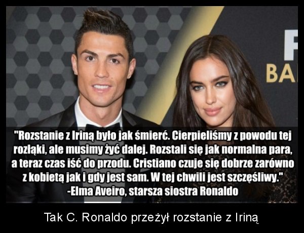 Tak C. Ronaldo przeżyl rozstanie z Iriną Obrazki   