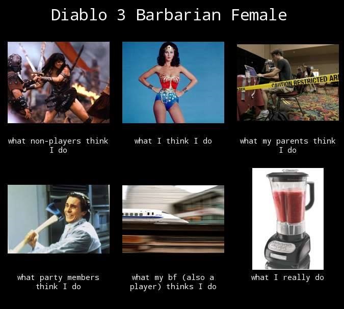 Diablo 3 Barbarian Female Obrazki   