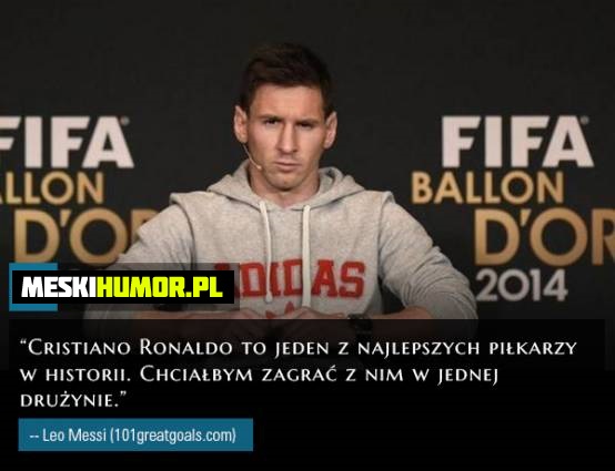 Messi chciałby grać z Cristiano Ronaldo Obrazki   