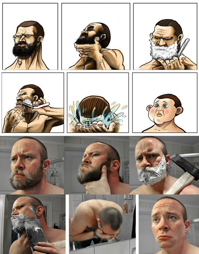 Dlaczego nie warto golić brody? Obrazki   