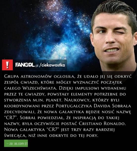 Cristiano Ronaldo ma swoją galaktykę Obrazki   