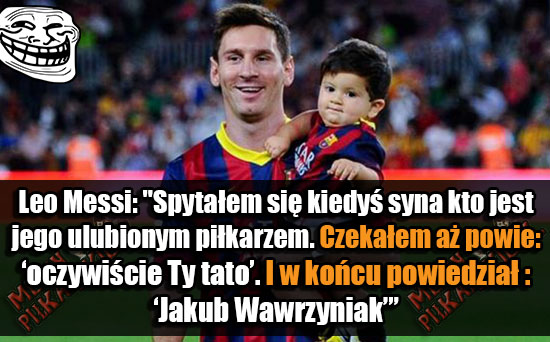 Mały Messi strollował tatę xD Obrazki   