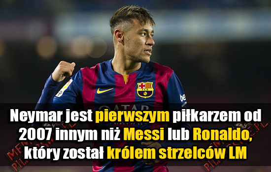 Neymar jest pierwszym piłkarzem od 2007 który.... Obrazki   