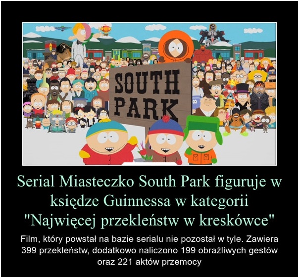 South Park figuruje w księdze Guinnessa Obrazki   