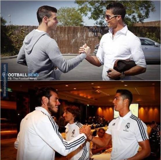 CR7 i Bale - kiedyś i dziś Obrazki Sport   