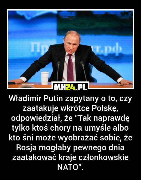 Putin został zapytany o to, czy zaatakuje Polskę. Tak odpowiedział... Obrazki   