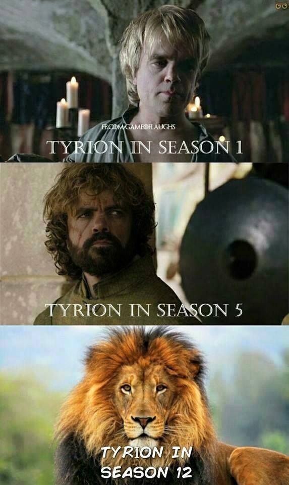 Tyrion w sezonie 1 vs Tyrion w sezonie 5 vs Tyrion w sezonie 12 Obrazki   