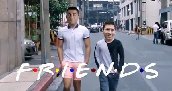 Messi i Ronaldo jako najlepsi przyjaciele (filmik) Sport Video   