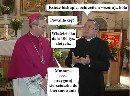 Księże biskupie, ochrzciłem kota Obrazki   