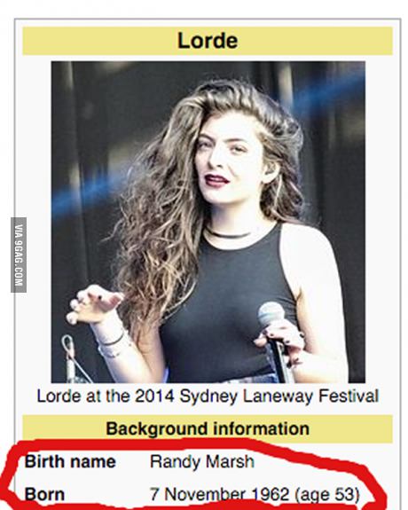 Nie uwierzysz co fani South Park wpisali Lorde w Wikipedii Obrazki   