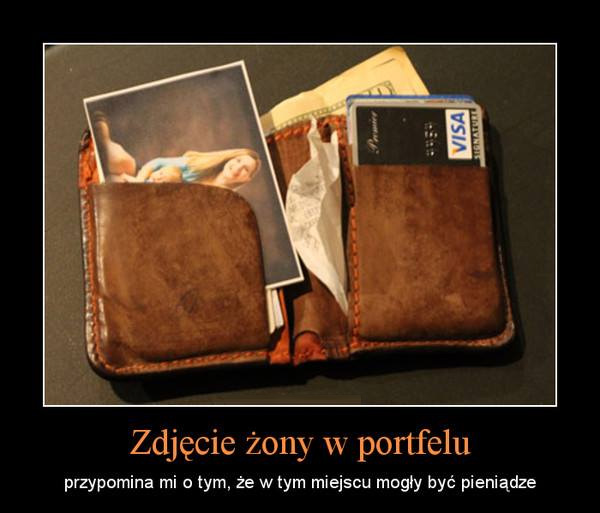 Zdjęcie żony w portfelu