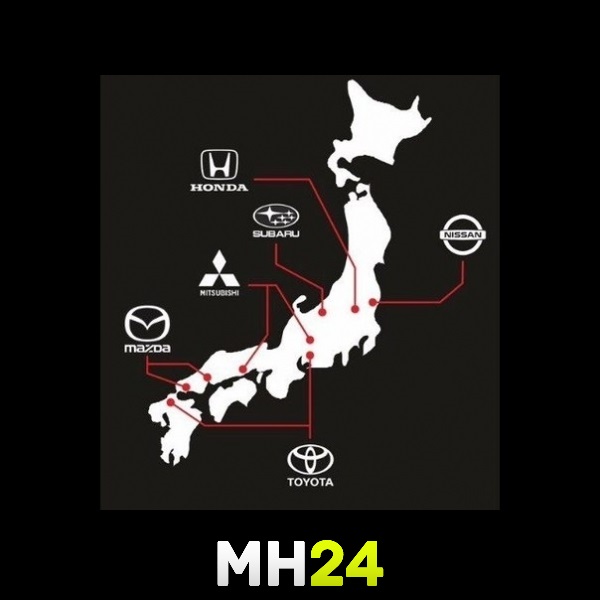 Mapa Japonii i fabryki samochodów Motoryzacja   