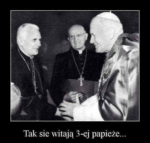 Na tym zdjęciu jest trzech papieży Obrazki   