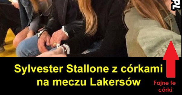 Sylvester Stallone z córkami na meczu Lakersów
