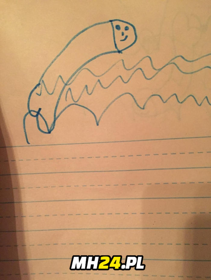 Córeczka narysowała delfina... Obrazki   