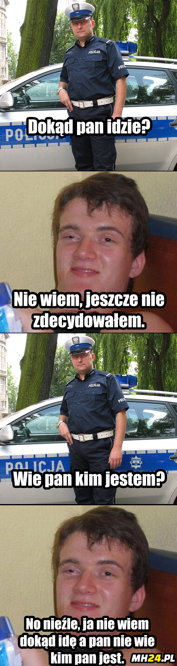 Zjarany Zbyszek stawia czoła policjantowi Obrazki   