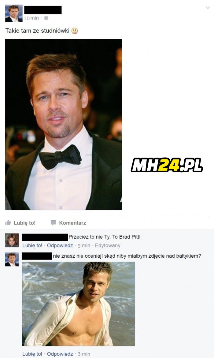 Brad Pitt na FB Obrazki   