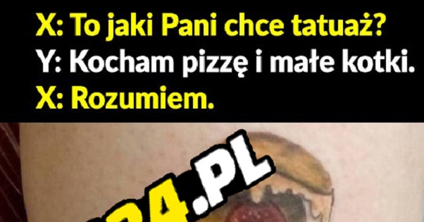 Pizza i kotki - ten tatuaż wymiata Obrazki   