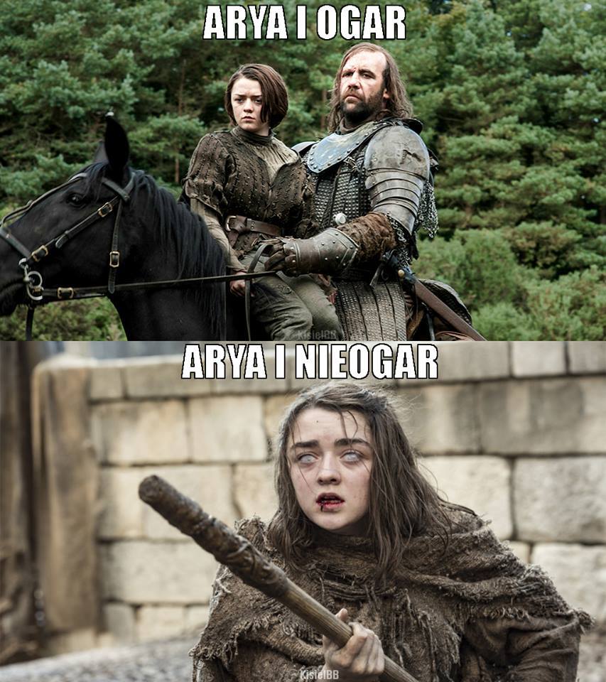Arya i ogar vs Arya i nieogar Obrazki   