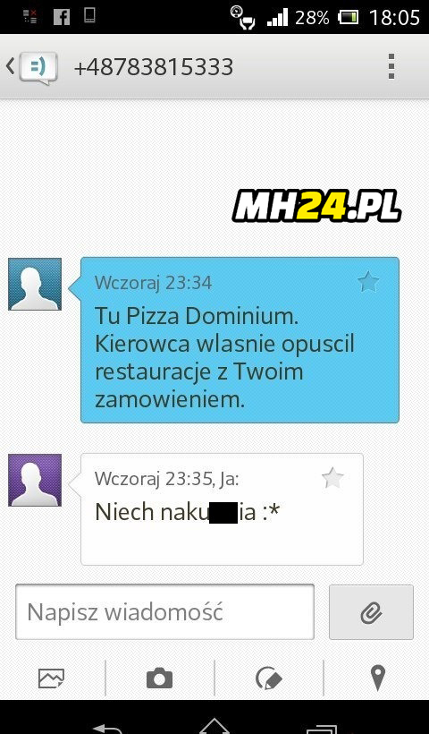 Prawdziwy sms do pizzerri Obrazki   
