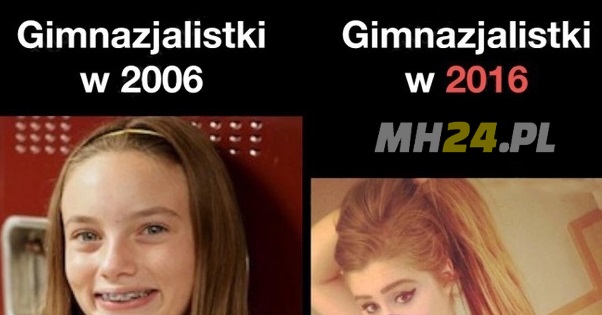 Gimnazjalistki w 2006 i 2016 roku Obrazki   