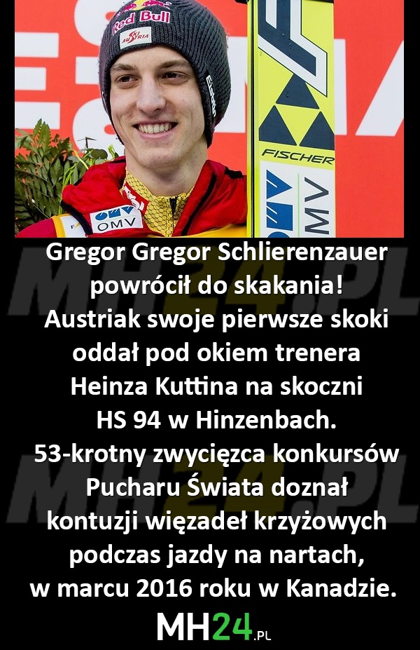 Gregor Schlierenzauer wrócił na skocznię! Sport   