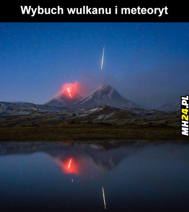 Wybuch wulkanu i meteoryt Obrazki   