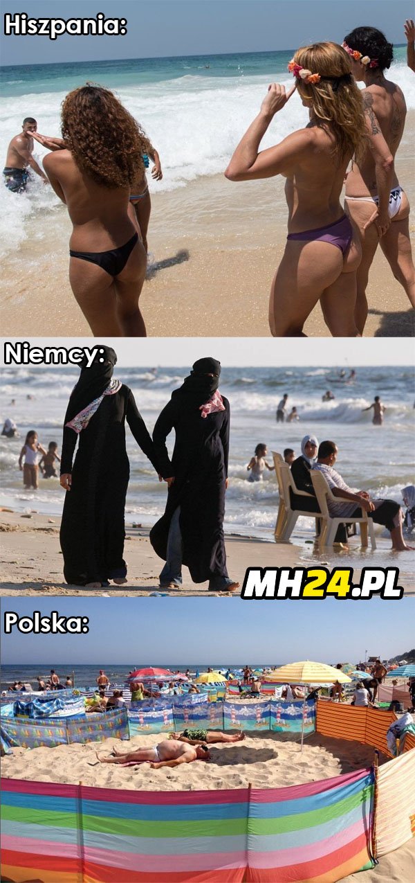 Tak będą wyglądać wakacje w różnych krajach. Polska wygrywa xD Obrazki   