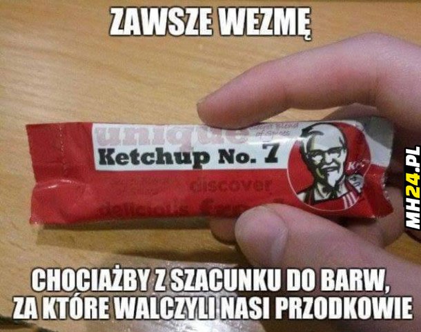 Ketchup z barwami Polski Obrazki   