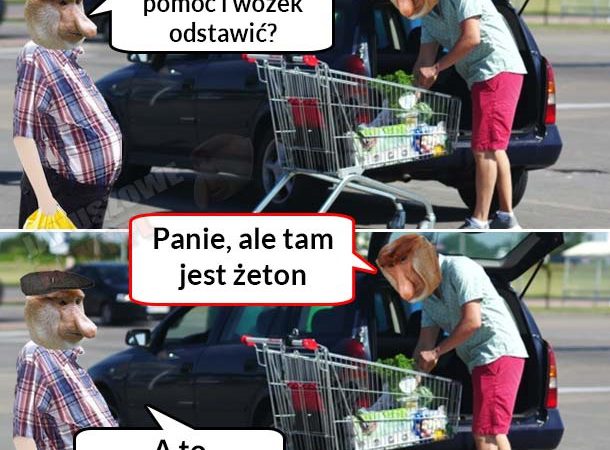 Janusz pod supermarketem