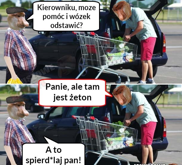 Janusz pod supermarketem Obrazki   