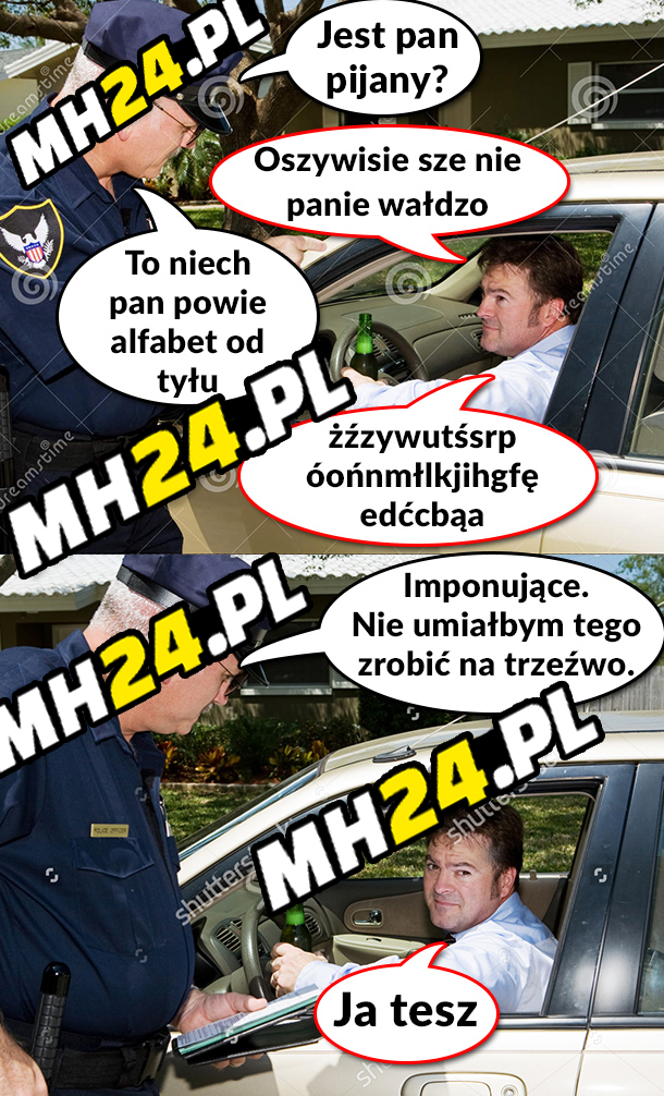 Pijany kierowca i pan władza xD Obrazki   