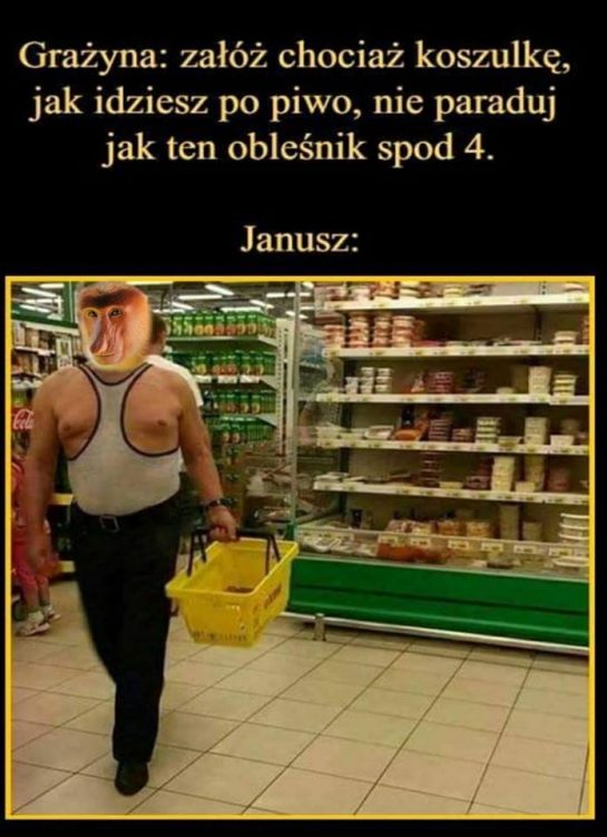Janusz idzie do sklepu Obrazki   